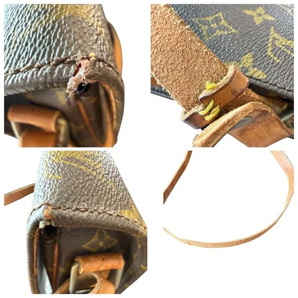 Louis Vuitton Monogram Vintage Cartouchière-Style Crossbody Shoulder Bag - Picture 6 of 11